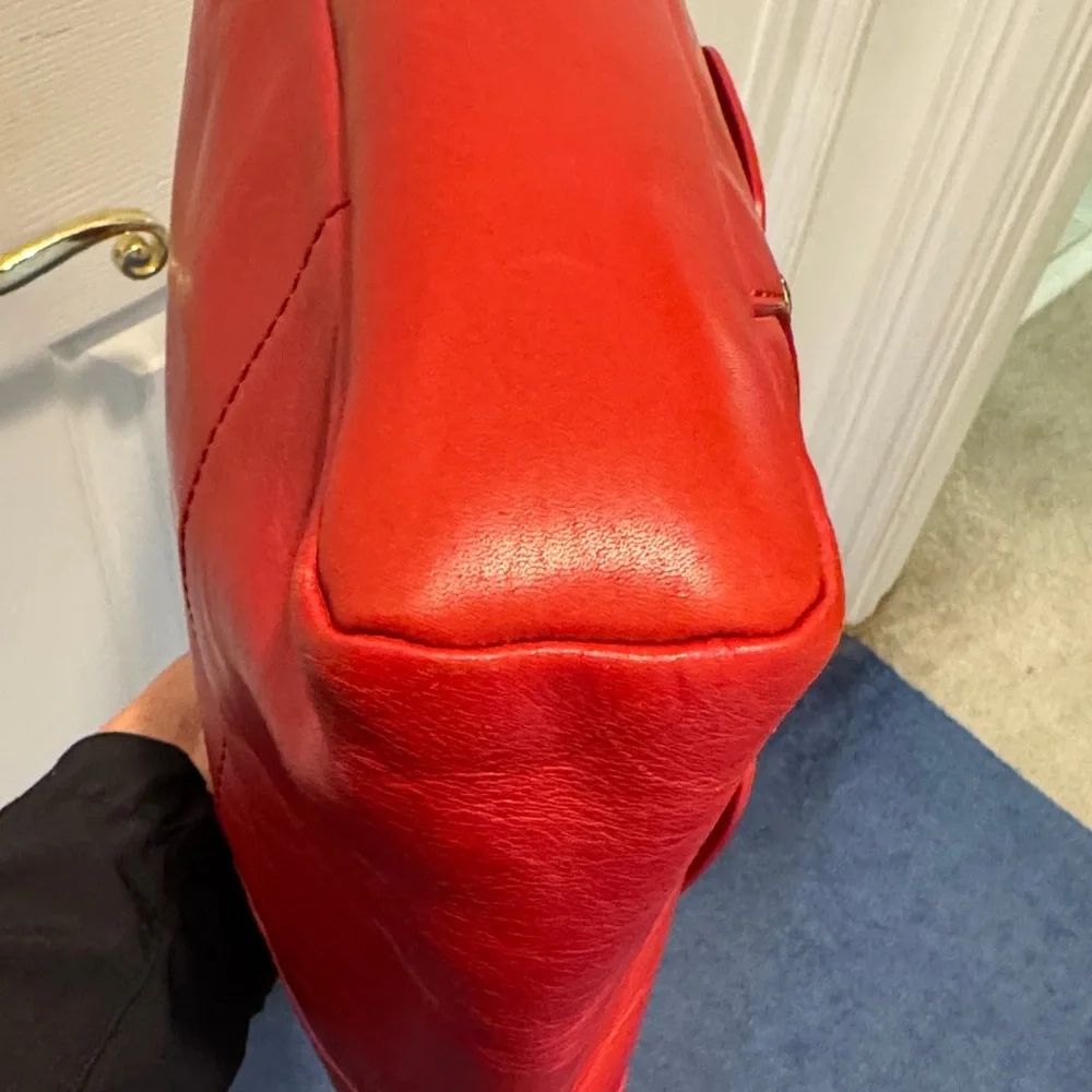 Kate Spade New York Red Leather Shoulder‎ Bag – Floral Lining